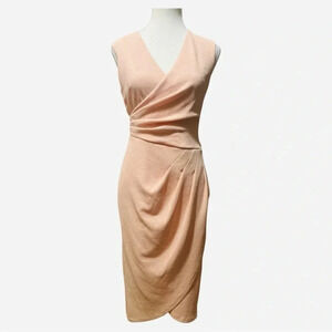 White House Black Market Pink Knit Sheath Dress Size 2